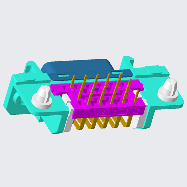 TE SCSI 20PIN RECEPTACLE HDR ASSY 2.3MM TERMINAL WITH RETENTION LEG